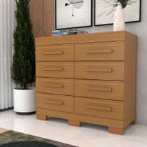 Cômoda Milano 8 Gavetas 100% Mdf Cinamomo - Panorama Móveis Cômoda Milano 8 Gavetas 100% Mdf Cinamomo - Panorama Móveis