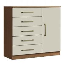 Comoda Milão 5 Gavetas 1 Portas
