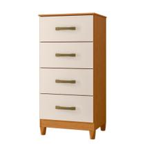 Cômoda Mobi 4 Gavetas Cinamomo/Off White - ABZ Cômoda Mobi 4 Gavetas Cinamomo/Off White - ABZ