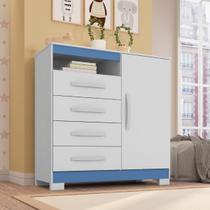 Cômoda Modena Com Sapateira Multiuso Gavetas Para Quarto Flex