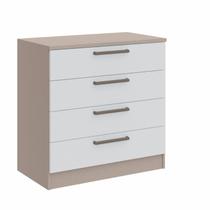 Cômoda Modulada Requinte com 4 Gavetas - Duna Line/Branco Line Cômoda Modulada Requinte com 4 Gavetas - Duna Line/Branco Line