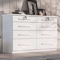 Comoda Monza com Chave 8 Gavetas