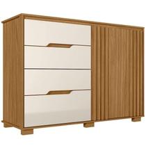 Cômoda Moval Texas 4 Gavetas 2 Portas Freijó Off White Com Detalhe Ripado Para Quarto Cômoda Moval Texas 4 Gavetas 2 Portas Freijó Off White Com Detalhe Ripado Para Quarto