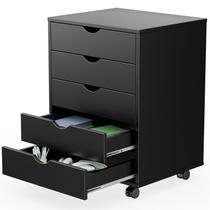 Cômoda Móvel de Madeira Sweetcrispy com 5 Gavetas Preta