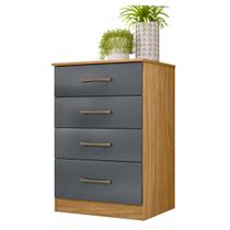 Cômoda MS913 61cm 4 Gavetas Linha Cômoda Freijó Cinza Moval