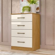 Cômoda Ms913 Organizadora Multiuso De Roupas Com 4 Gavetas Para Quarto