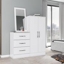 Cômoda Multiuso 2 Portas 3 Gavetas Liza Briz Branco Cômoda Multiuso 2 Portas 3 Gavetas Liza Briz Branco