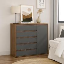 Cômoda Multiuso 5 Gavetas e 1 Porta 100% MDF Select Cômoda Multiuso 5 Gavetas e 1 Porta 100% MDF Select