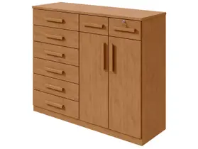 Cômoda Multiuso com Sapateira 8 Gavetas 2 Portas Móveis Lopas Toronto Cômoda Multiuso com Sapateira 8 Gavetas 2 Portas Móveis Lopas Toronto