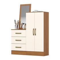 Cômoda Multiuso Henn 2 Portas 3 Gavetas Com Espelho Sapateira Nichos Para Quarto Cinamomo Off White Cômoda Multiuso Henn 2 Portas 3 Gavetas Com Espelho Sapateira Nichos Para Quarto Cinamomo Off White