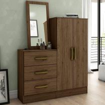 Cômoda Multiuso Liza 02 Portas 03 Gavetas Briz Castanho Cômoda Multiuso Liza 02 Portas 03 Gavetas Briz Castanho