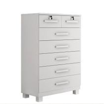 Cômoda New Barcelona 7 Gavetas Com Chave Benetil Móveis Branco Cômoda New Barcelona 7 Gavetas Com Chave Benetil Móveis Branco