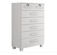 Cômoda New Barcelona 7 Gavetas Com Chave Branco - Benetil Cômoda New Barcelona 7 Gavetas Com Chave Branco - Benetil