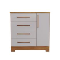 Cômoda NT 5185 - 4 Gavetas 1 Porta 2 Prateleiras - Notável Móveis