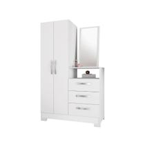 Cômoda NT5165 - 3 Gavetas 2 Portas com Espelho em MDP - Notável