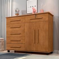 Cômoda Organizadora 6 Gavetas e Sapateira Gran Luxo - Amêndoa