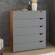 Cômoda Organizadora 90cm com 5 Gavetas 240822 Linha Porto Politorno