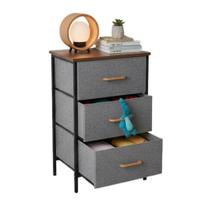 Cômoda Organizadora BSL3900 3 Gavetas Aço Puxador Madeira Cinza AB Mídia Cômoda Organizadora BSL3900 3 Gavetas Aço Puxador Madeira Cinza AB Mídia