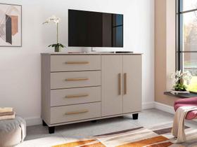Cômoda Organizadora Quarto 4 Gavetas 2 Portas Gianduia- Rede Móveis