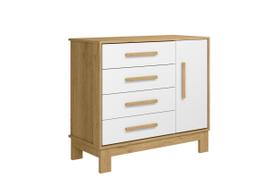 Cômoda Organizadora Slim Com 4 Gavetas e Sapateira Para Quarto De Criança Infantil