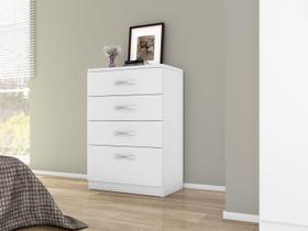 Cômoda P/ Roupas Quarto Casal/Solteiro 4 Gavetas Astral