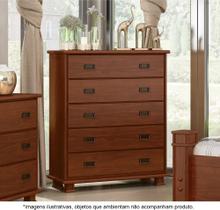 Cômoda para Quarto 05 Gavetas em Madeira Maciça Itália Avelã - Straub Web