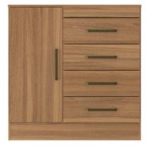 Comôda Para Quarto 1 Porta 4 Gavetas Montevidéu Domóbile Cor:Amêndola Touch Comôda Para Quarto 1 Porta 4 Gavetas Montevidéu Domóbile Cor:Amêndola Touch