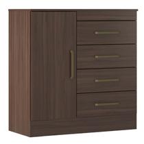 Comôda Para Quarto 1 Porta 4 Gavetas Montevidéu Domóbile Comôda Para Quarto 1 Porta 4 Gavetas Montevidéu Domóbile