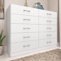 Cômoda para Quarto 10 Gavetas Caribe Branco Cômoda para Quarto 10 Gavetas Caribe Branco