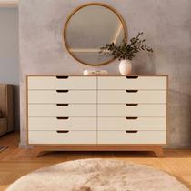Cômoda para Quarto 10 Gavetas MDF/MDP Alice Yescasa Marrom/Off White/Castanho Cômoda para Quarto 10 Gavetas MDF/MDP Alice Yescasa Marrom/Off White/Castanho