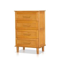 Cômoda Para Quarto 100% Madeira 4 Gavetas França Imbuia