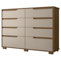 Cômoda Para Quarto 147cm Com 8 Gavetas Parma Carvalho/Fendi Z17 - Mpozenato Cômoda Para Quarto 147cm Com 8 Gavetas Parma Carvalho/Fendi Z17 - Mpozenato