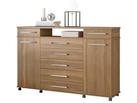 Cômoda para quarto 170cm com 7 gavetas London 7130 Amêndola Touch Demóbile
