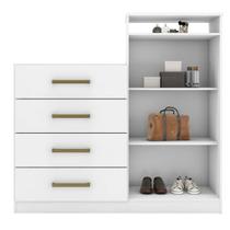 Comoda Para Quarto 2 Portas 4 Gavetas Áurea Demóbile