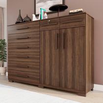 Cômoda para Quarto 2 Portas 8 Gavetas Esmeralda Expresso Móveis