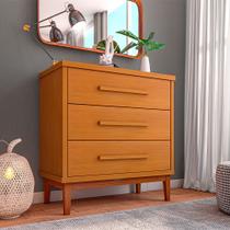 Cômoda para Quarto 3 Gavetas Charlotte Nature