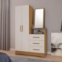 Cômoda para Quarto 3 Gavetas e 2 Portas com Espelho NT5165 Cômoda para Quarto 3 Gavetas e 2 Portas com Espelho NT5165