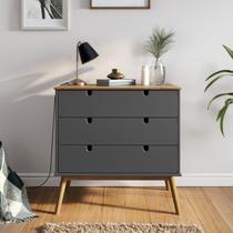 Cômoda para Quarto 3 Gavetas em Madeira Maciça Laos Cômoda para Quarto 3 Gavetas em Madeira Maciça Laos