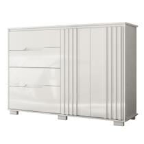 Cômoda Para Quarto 4 Gavetas 147cm Gênova M07 Branco - Mpozenato