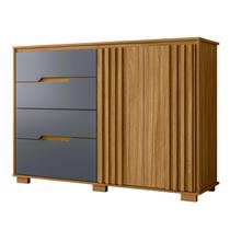 Cômoda para Quarto 4 Gavetas 147cm Gênova Z17 Freijó/Cinza - Mpozenato Cômoda para Quarto 4 Gavetas 147cm Gênova Z17 Freijó/Cinza - Mpozenato