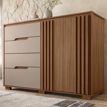 Cômoda para Quarto 4 Gavetas 2 Portas 147cm Texas
