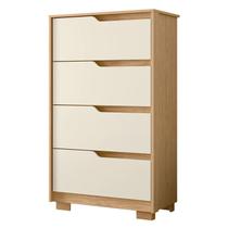 Cômoda para Quarto 4 Gavetas 70cm Sole Flex Off/Freijó - Albatroz Cômoda para Quarto 4 Gavetas 70cm Sole Flex Off/Freijó - Albatroz