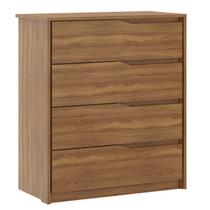 Cômoda para Quarto 4 Gavetas com Puxadores Usinados Aria