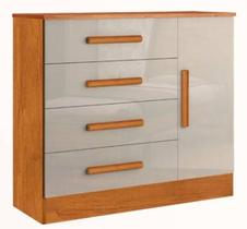 Cômoda para quarto 4 gavetas com sapateira - Zeus Bianchi Cômoda para quarto 4 gavetas com sapateira - Zeus Bianchi