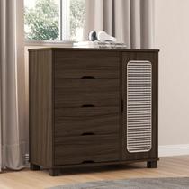 Cômoda para Quarto 4 Gavetas e 1 Porta MDF Clara