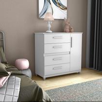 Cômoda para Quarto 4 Gavetas e 1 Porta New Julia