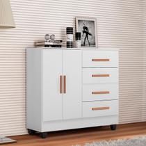 Cômoda para Quarto 4 Gavetas e 2 Portas Lite