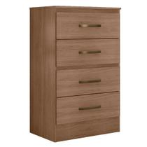 Cômoda Para Quarto 4 Gavetas Lisa Mdp Carvalho Oak Cômoda Para Quarto 4 Gavetas Lisa Mdp Carvalho Oak