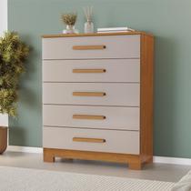 Cômoda para Quarto 5 Gavetas 82cm Cristina