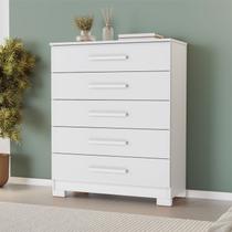 Cômoda para Quarto 5 Gavetas 82cm Cristina